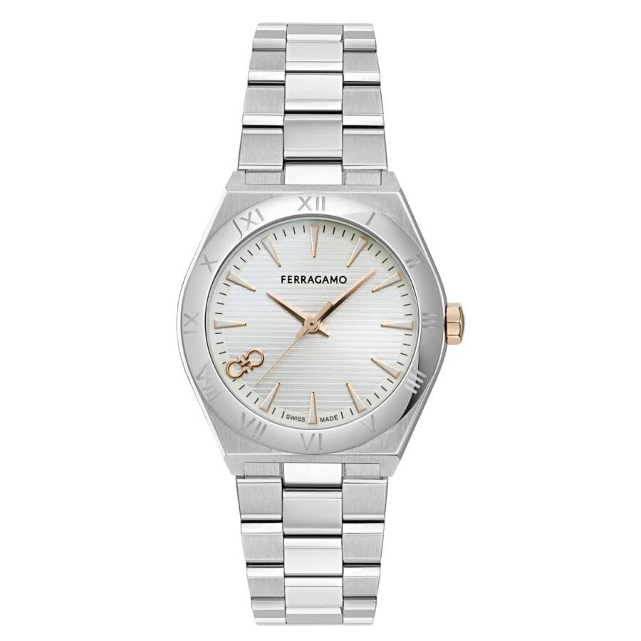 Ferragamo Vega Upper East Quartz Silver Dial Ladies Watch