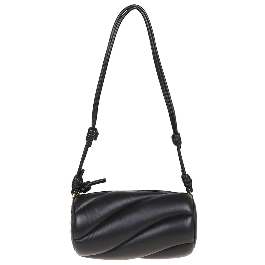 Fiorucci Black Lamb Ovis Aries Aries Shoulder Bag In Black