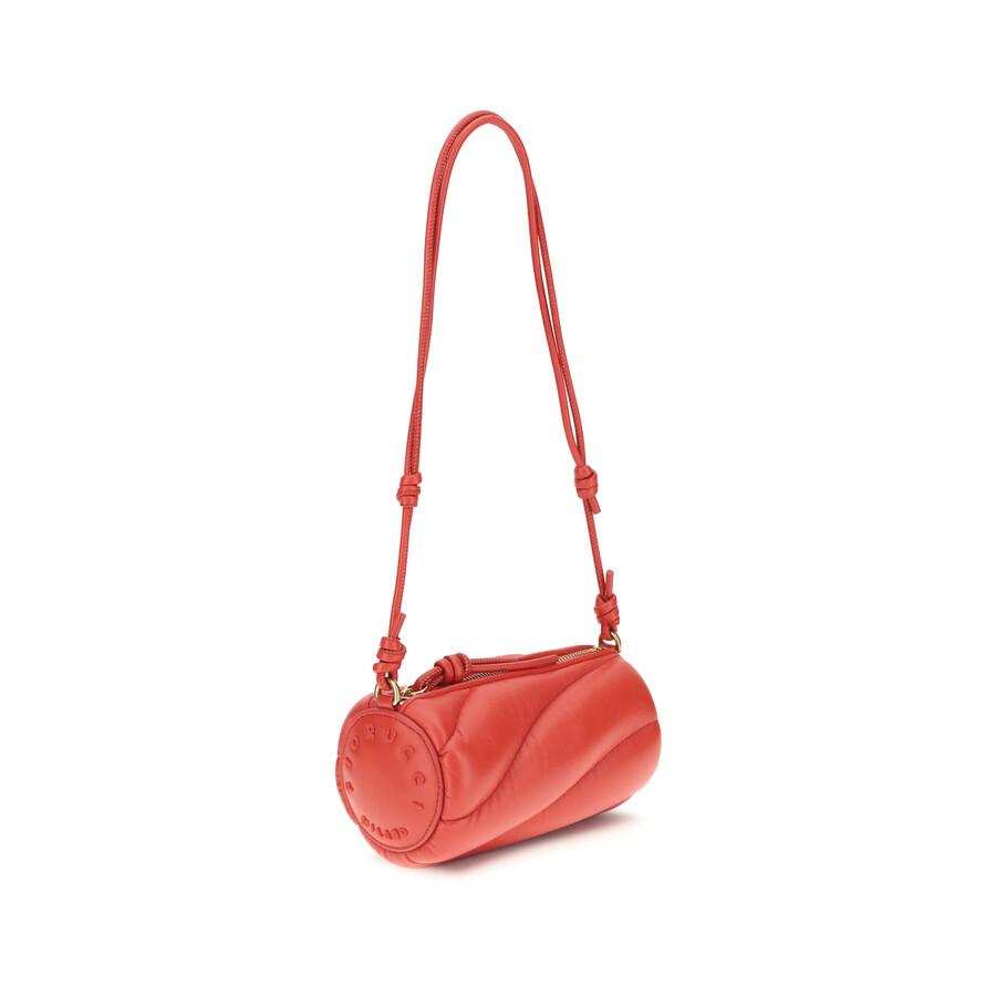 Fiorucci Mella Leather Shoulder Bag In Marshmallow Shape