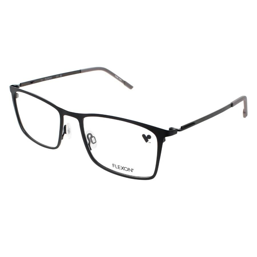 Flexon Demo Rectangular Men's Eyeglasses  E1144 002 54 In Black