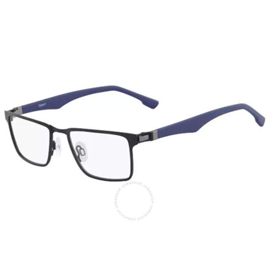 Flexon Men's Black Rectangular Eyeglass Frames E107100255 883900201223