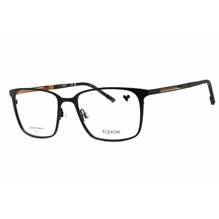 Flexon Men's Black Rectangular Eyeglass Frames E1159