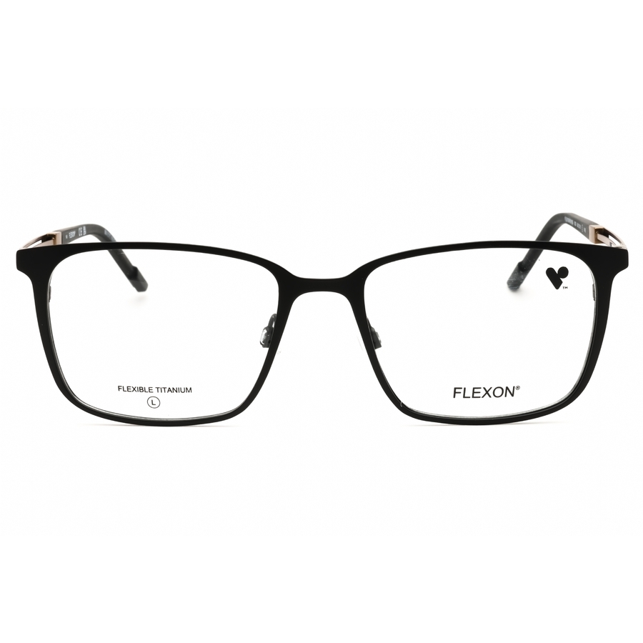 Flexon Men's Black Rectangular Eyeglass Frames E1159