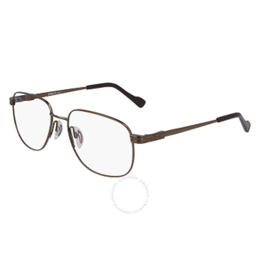 Flexon Men's Brown Rectangular Eyeglass Frames AUTOFLEX11121057