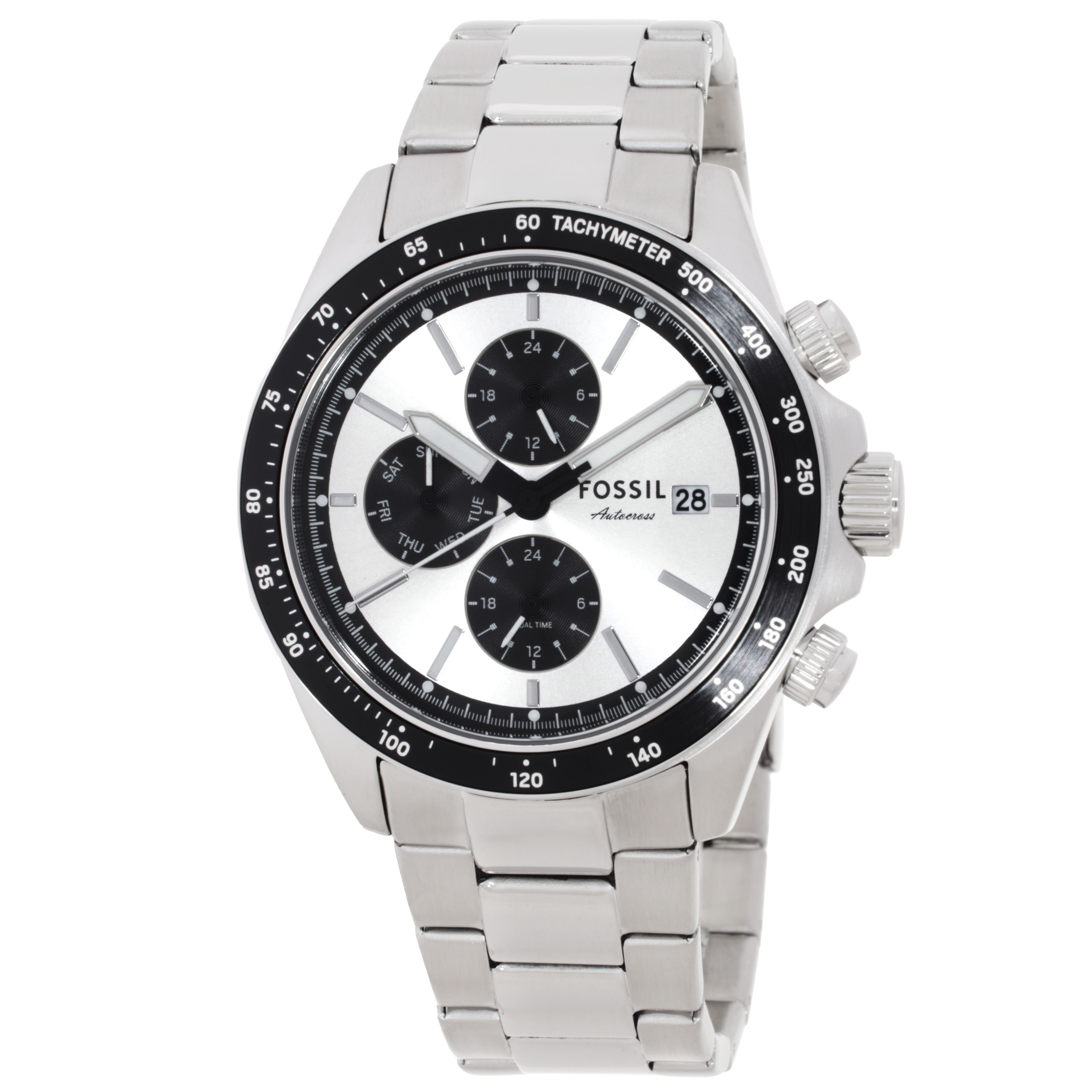 Fossil Autocross Multifunction Quartz Silver Dial Men's Watch