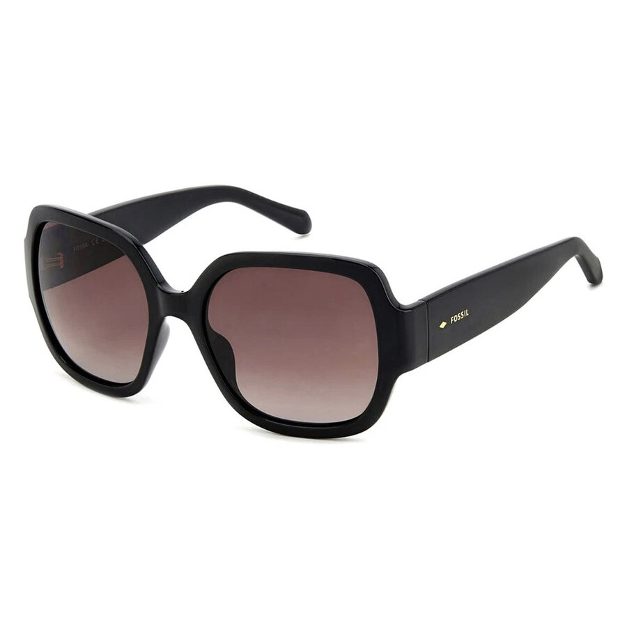 Fossil Brown Gradient Square Ladies Sunglasses Fos3151gs 0807/ha 58 In Black