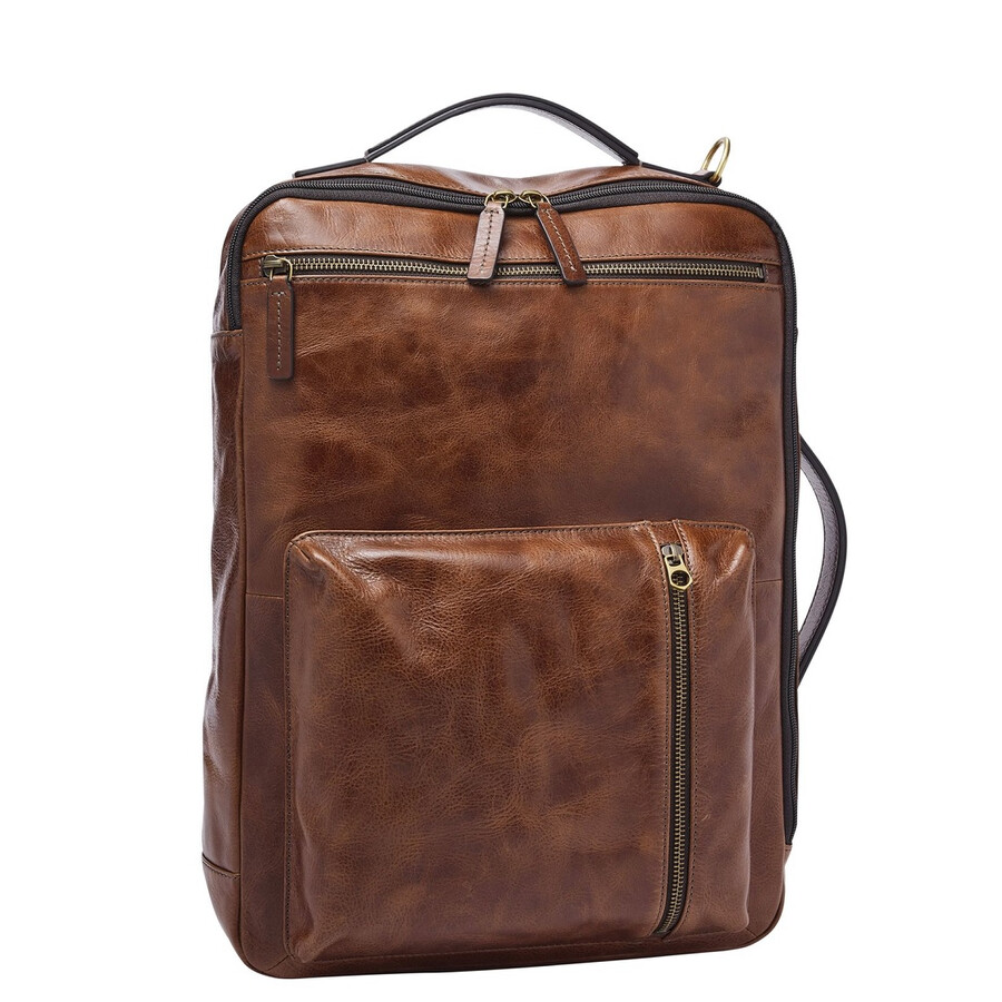 Fossil Cognac Leather Buckner Convertible Backpack MBG9520222