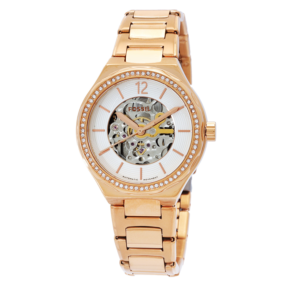 Fossil Eevie Quartz Crystal White Dial Ladies Watch BQ3781