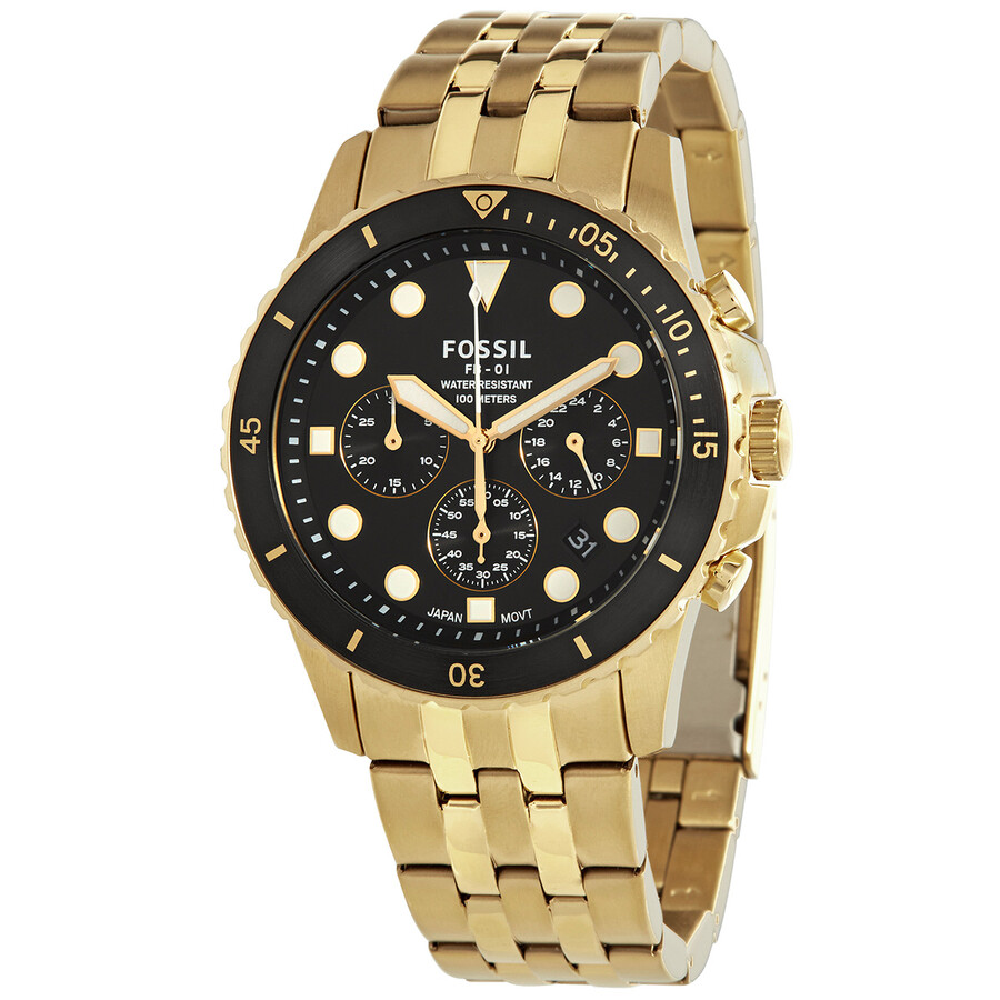 Fossil FB-01 Chronograph Quartz Black Dial Men's Watch FS5836 ...