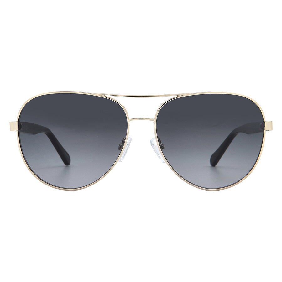 Fossil Grey Gradient Pilot Ladies Sunglasses Fos3150gs 03yg/9o 60 In Blue