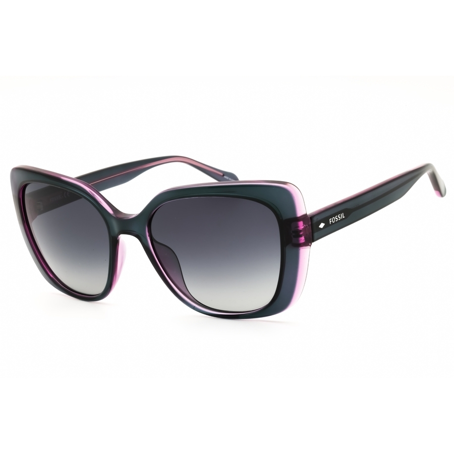 Fossil Grey Gradient Cat Eye Ladies Sunglasses Fos 3143/s 0pjp/9o 55 In ["blue","grey"]