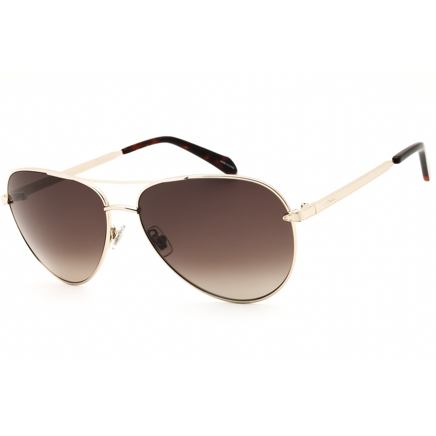 Fossil Brown Gradient Pilot Ladies Sunglasses Fos 3141/g/s 03yg/ha 59 In ["brown","gold Tone"]
