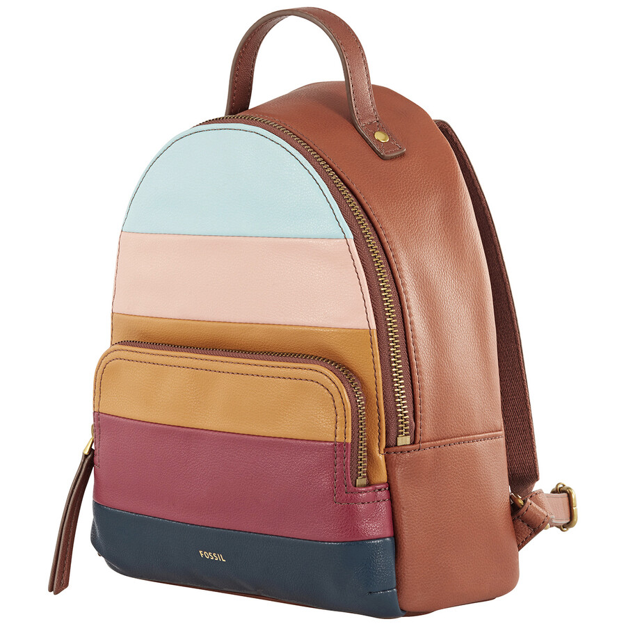 Fossil Ladies Striped Leather Felicity Backpack SHB2759997 723764610383