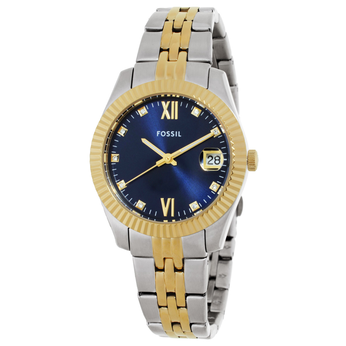 NWT Fossil Scarlette Quartz Crystal Blue Dial Ladies Watch Fossil ES5077 - Scarlette Mini Watch • Watchard.com main image 4