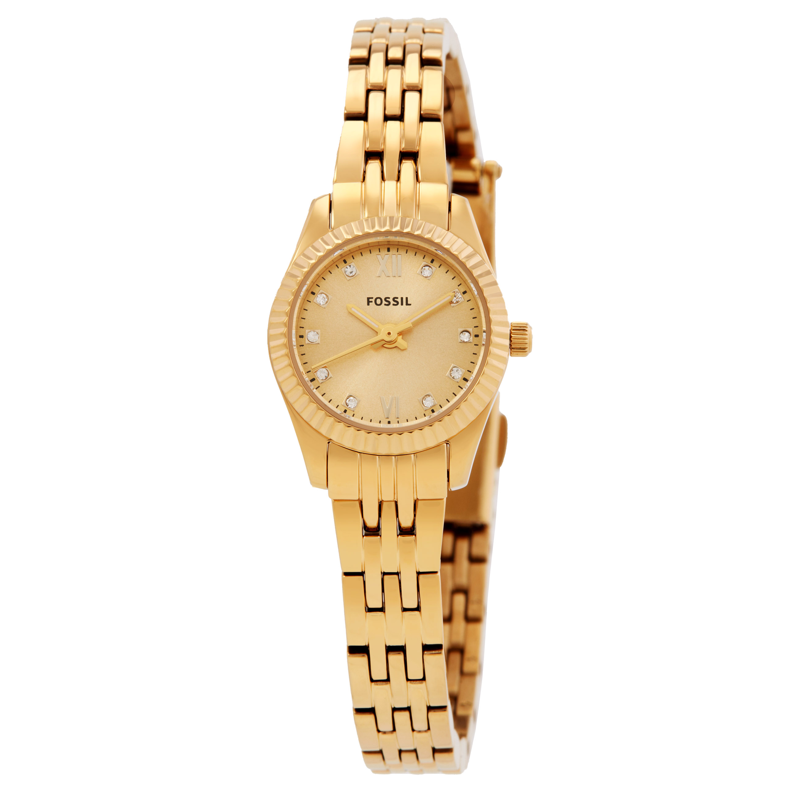 Fossil Scarlette Quartz Gold Dial Ladies Watch ES5474 807320032533