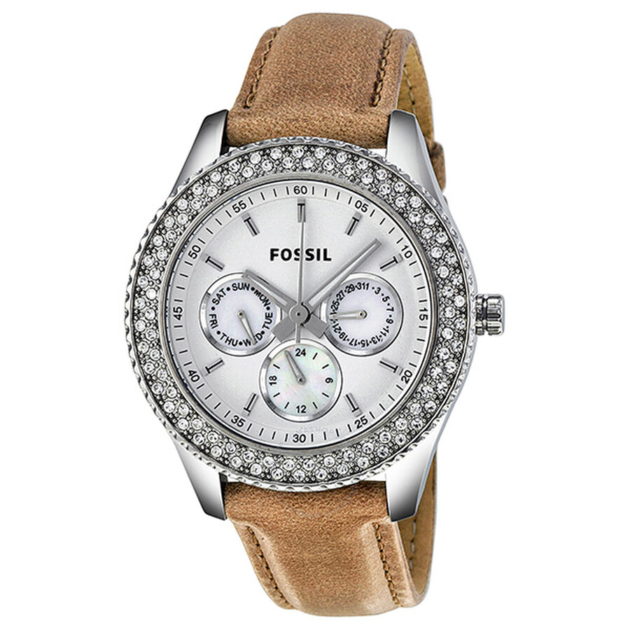 Fossil Stella Glitz Multi-Function White Dial Ladies Watch ES2997