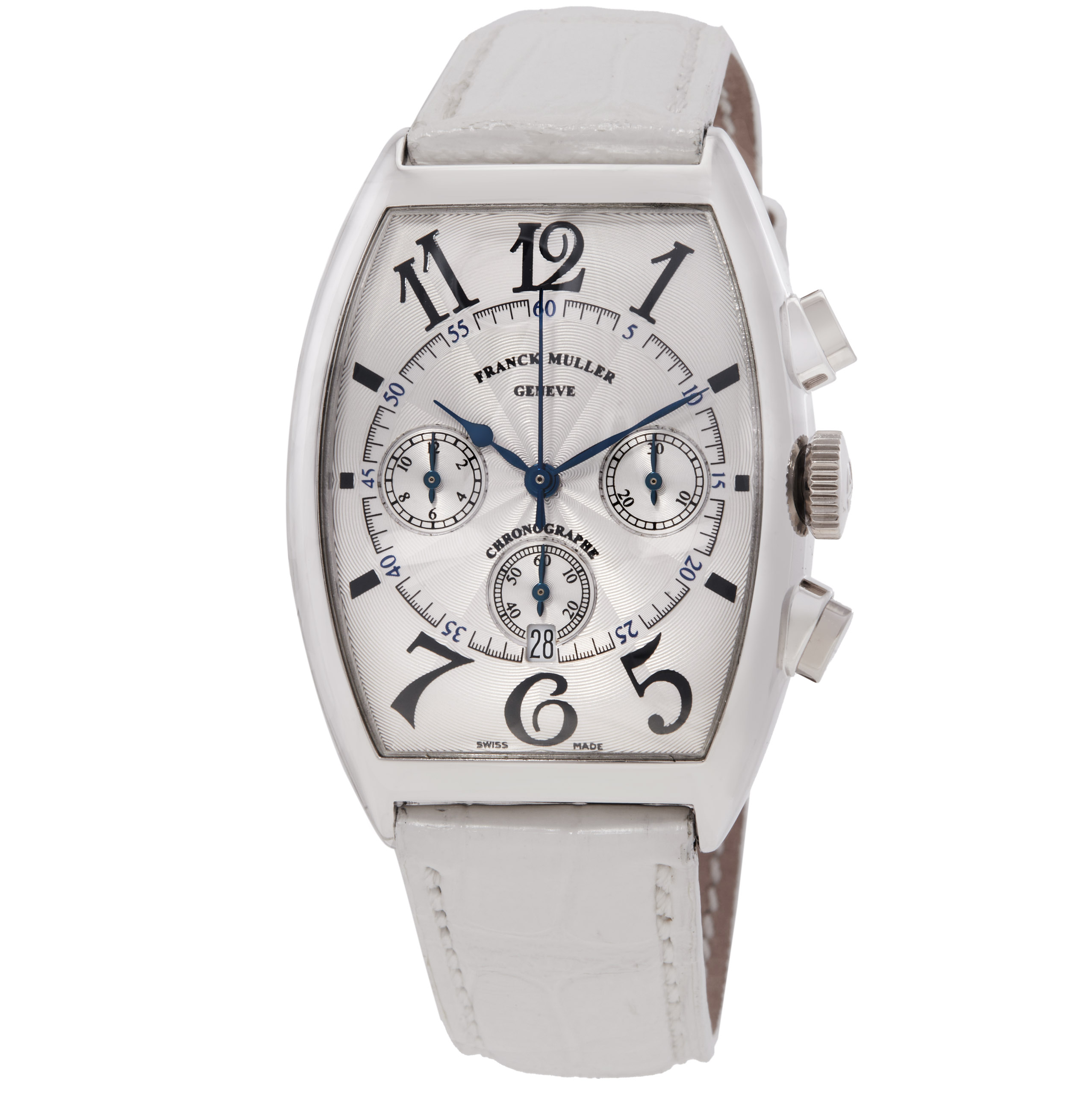 merci　18 Franck Muller Cintree Curvex Chronograph Automatic Silver Dial