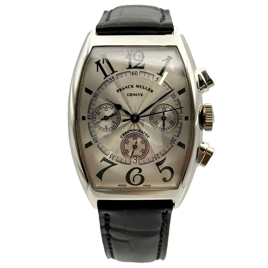 FRANCK MULLERオマージュ クロノグラフ 腕時計 Franck Muller Cintree Curvex Chronograph Automatic Silver Dial