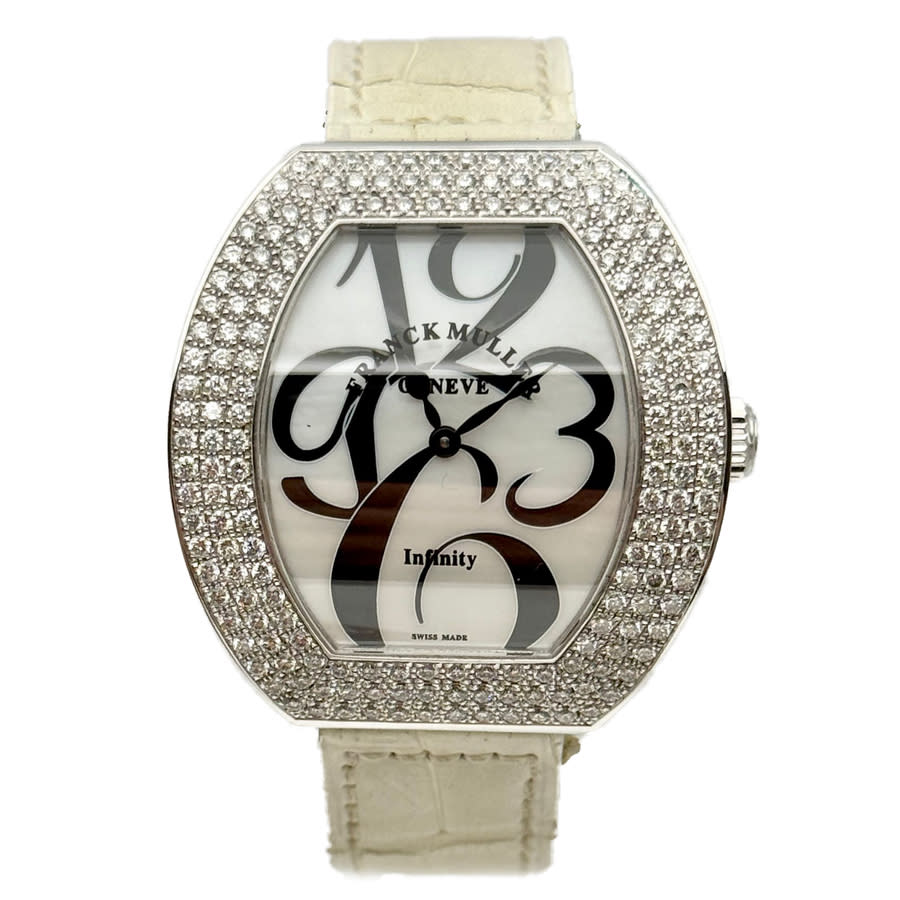 Franck Muller Infinity Quartz Diamond White Dial Ladies Watch 3535 QZ A ...