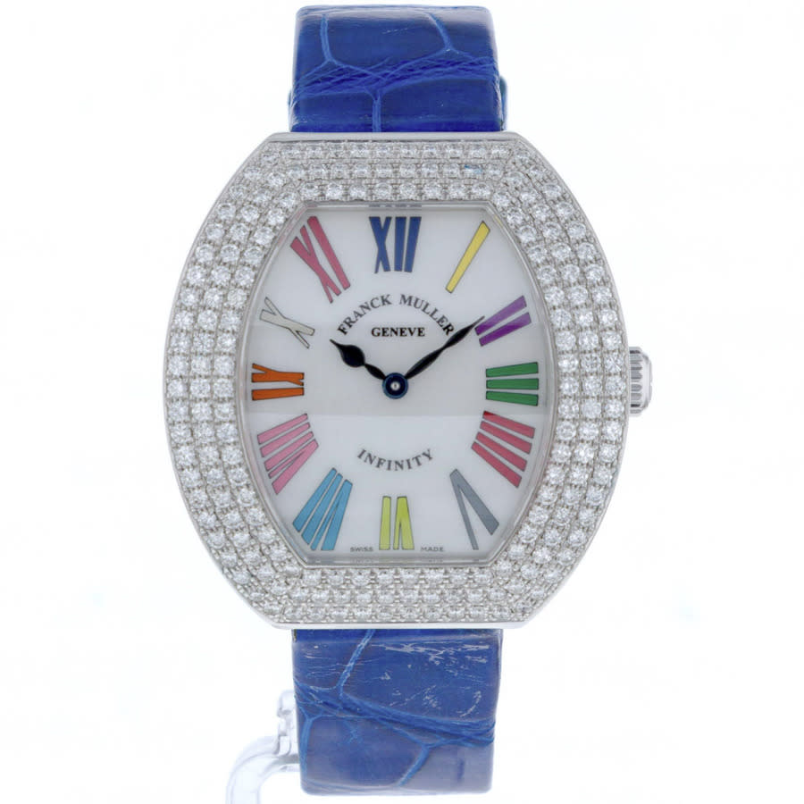 Franck Muller Infinity Quartz Diamond White Dial Ladies Watch 3535 QZ ...