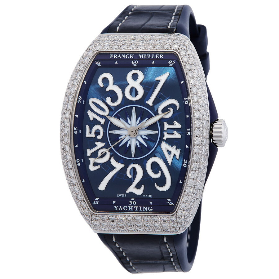 Franck Muller Vanguard Automatic Diamond Blue Dial Ladies Watch V
