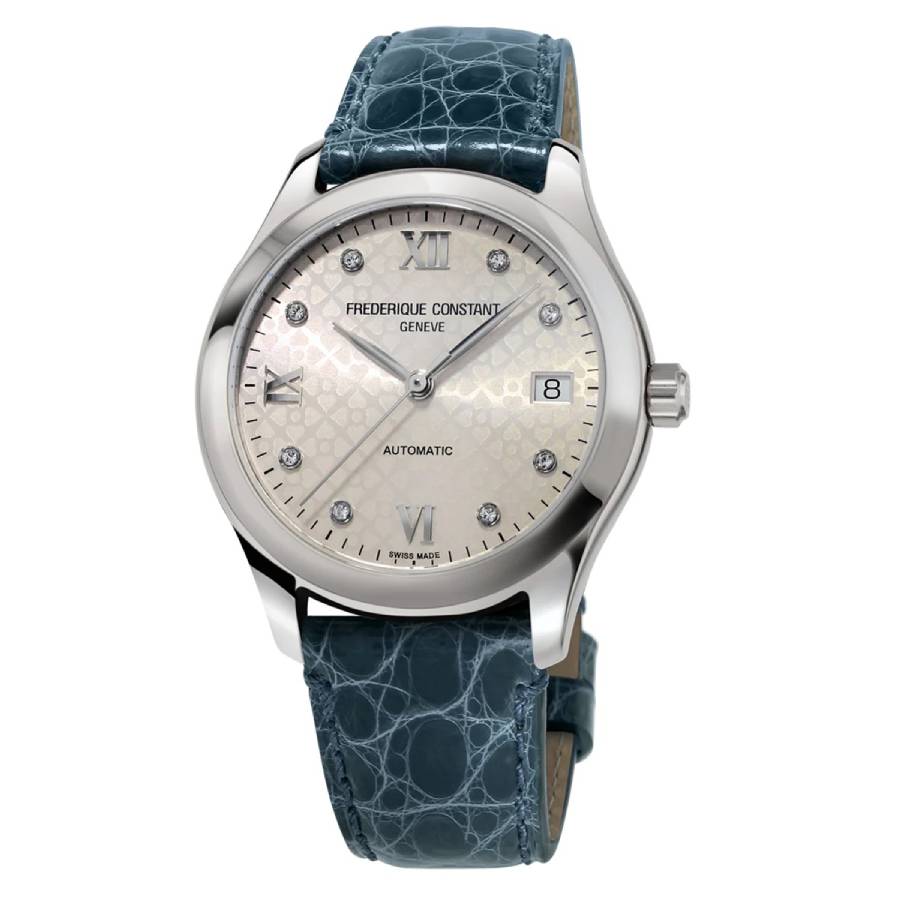 Frederique Constant Automatic Light Grey Diamond Dial Ladies Watch FC-303LGD3B6