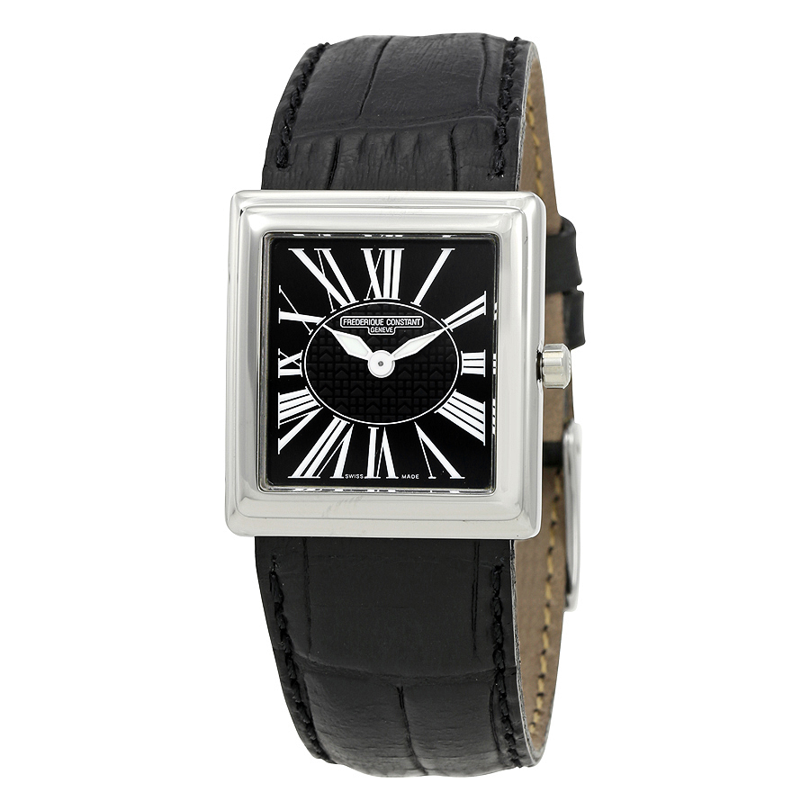 Frederique Constant Carree Black Dial Ladies Watch FC-202RB1C6