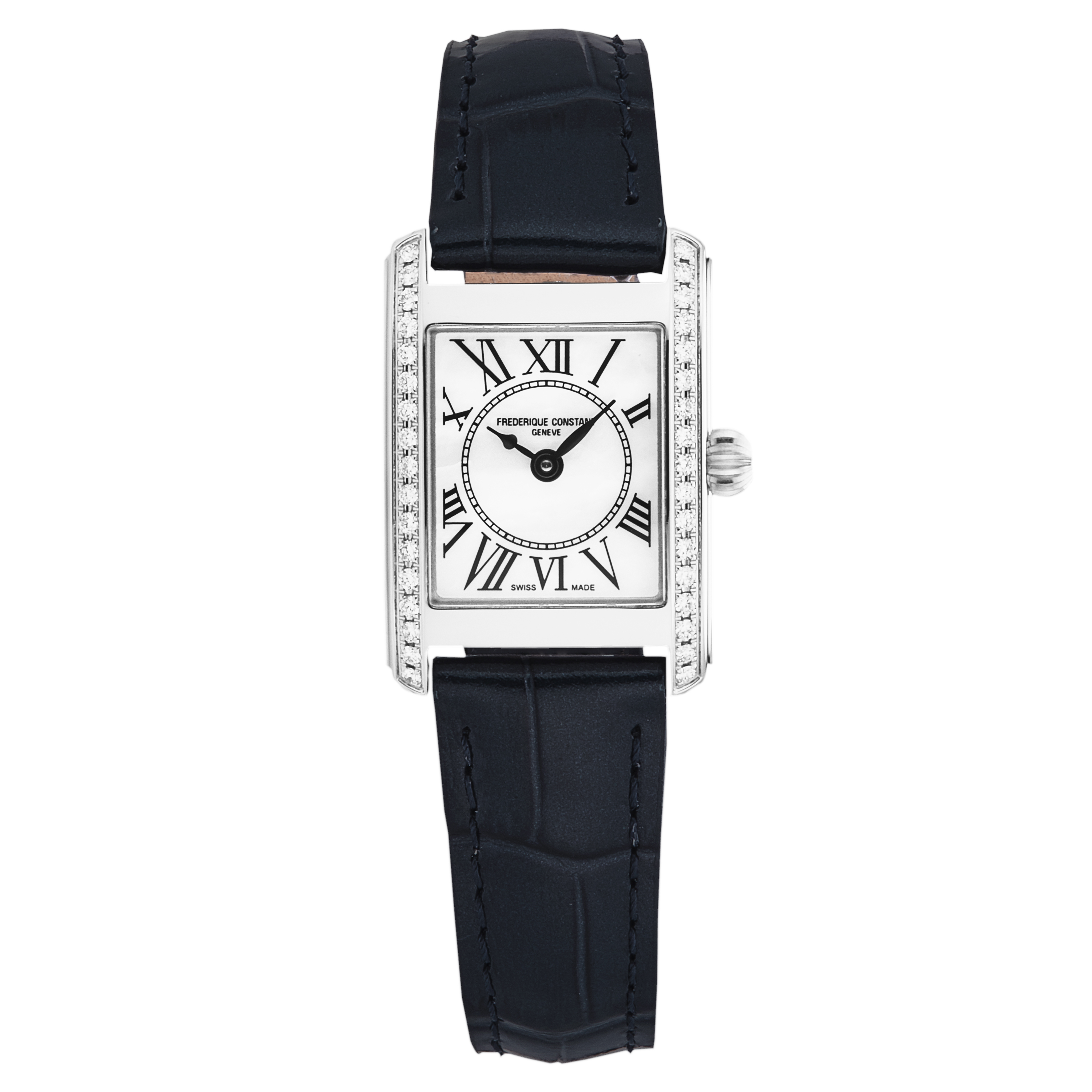 Frederique Constant Carree Quartz Diamond Mother of Pearl Dial Ladies Watch FC-200MPWCD16