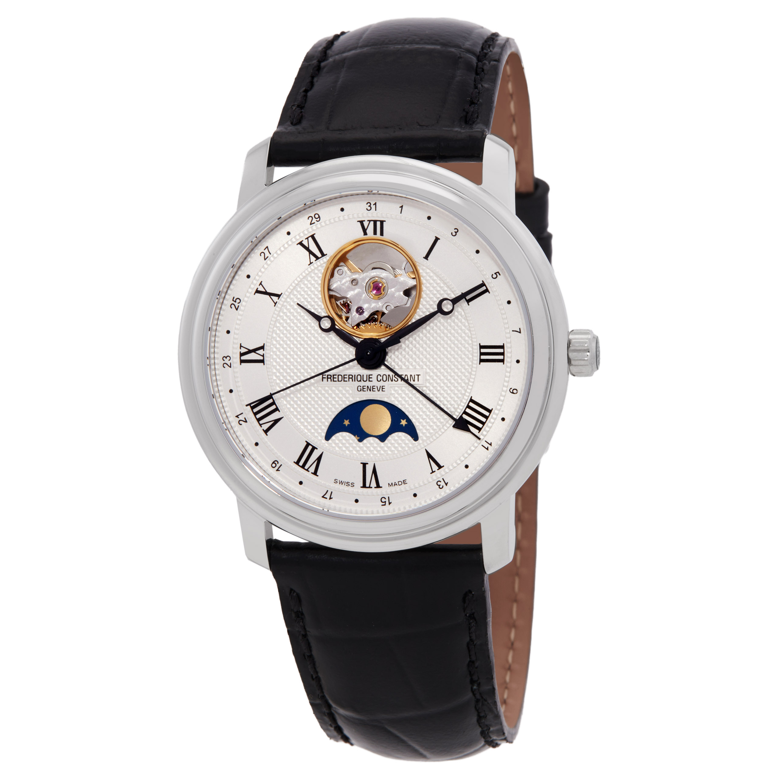 Frederique Constant Classics Automatic Moon Phase Silver Dial Men's Watch FC-355MC4P6
