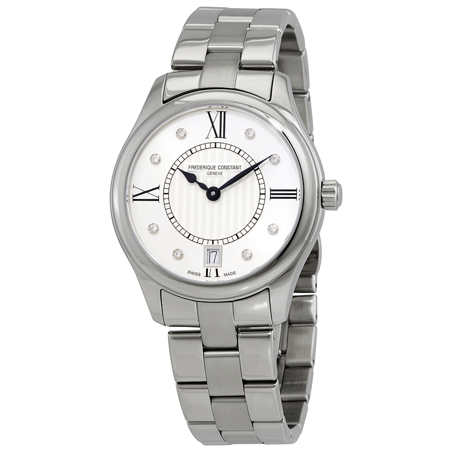 Frederique Constant Classics Quartz Diamond White Dial Watch FC-220MSD3B6B