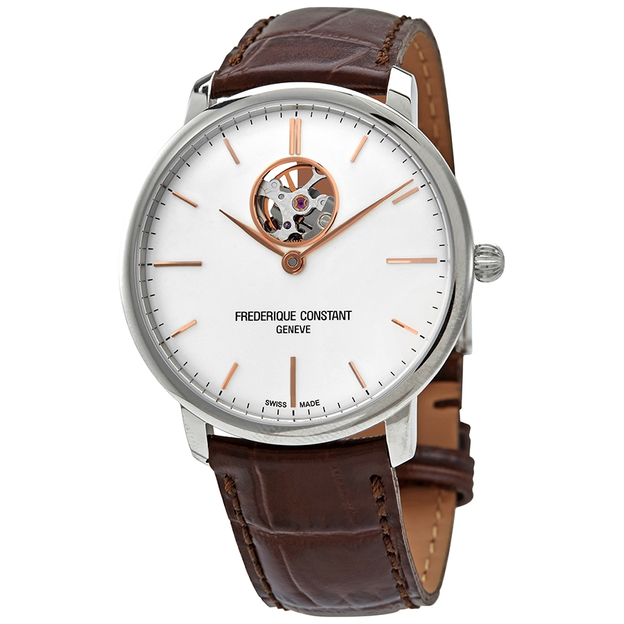 Frederique Constant Heartbeat Automatic White Dial Men's Watch FC-312V4S6