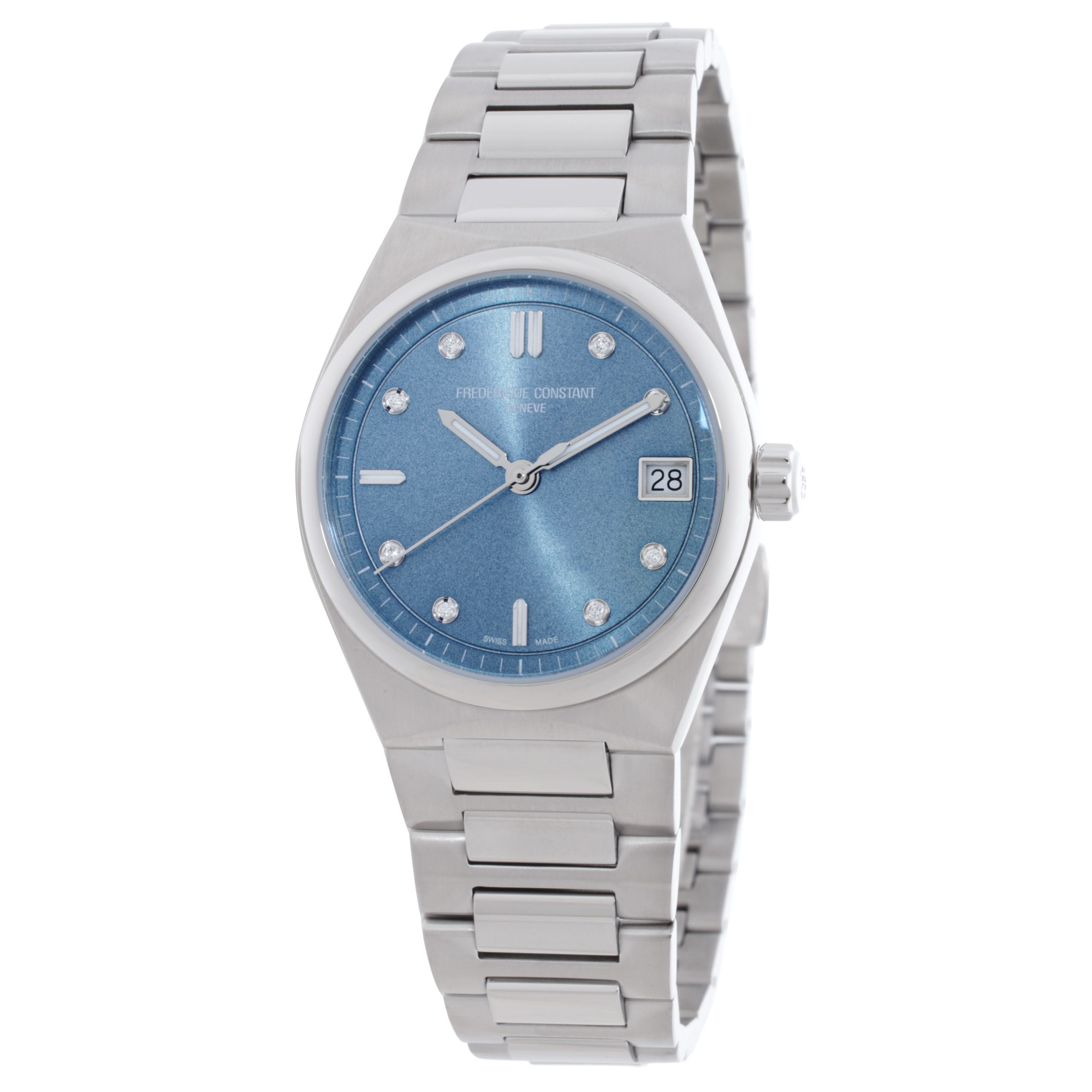 Frederique Constant Highlife Quartz Diamond Blue Dial Ladies Watch FC-240LND2NH26B