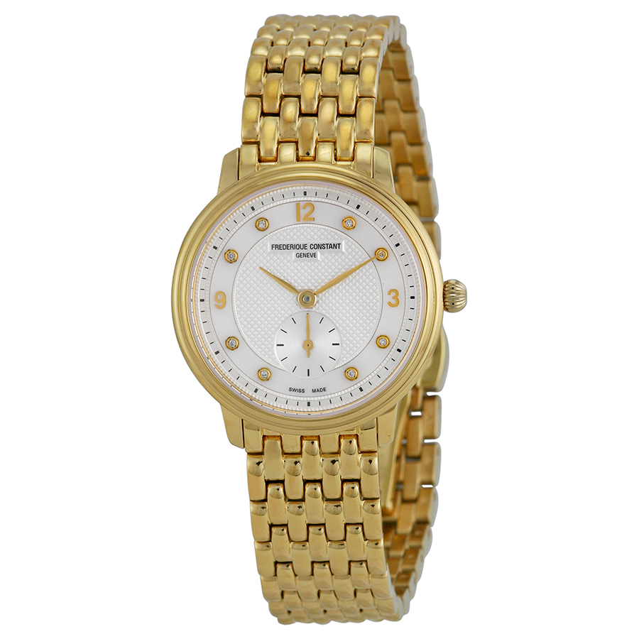 Frederique Constant Slim Line Diamond Gold-plated Ladies Watch 235MPWD1S5B