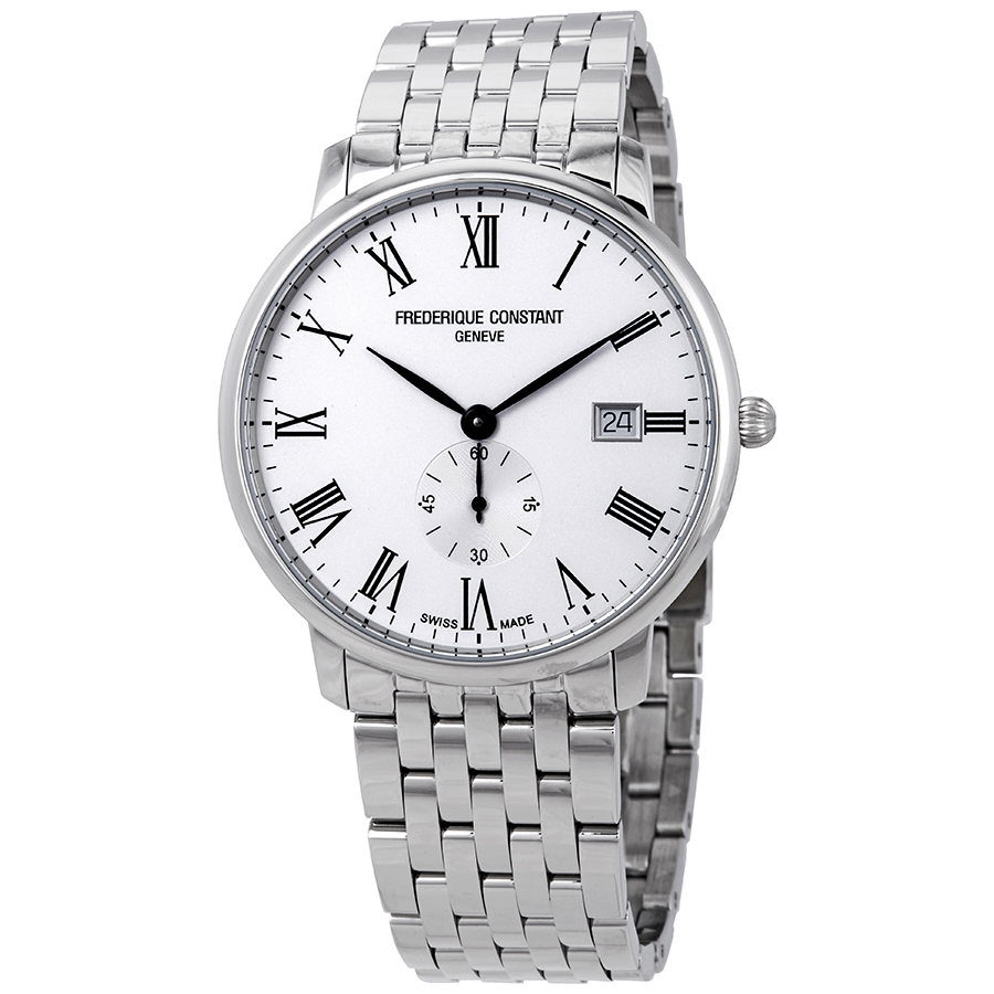 Frederique Constant Slim Line White Dial Men's Watch FC-245WR5S6B