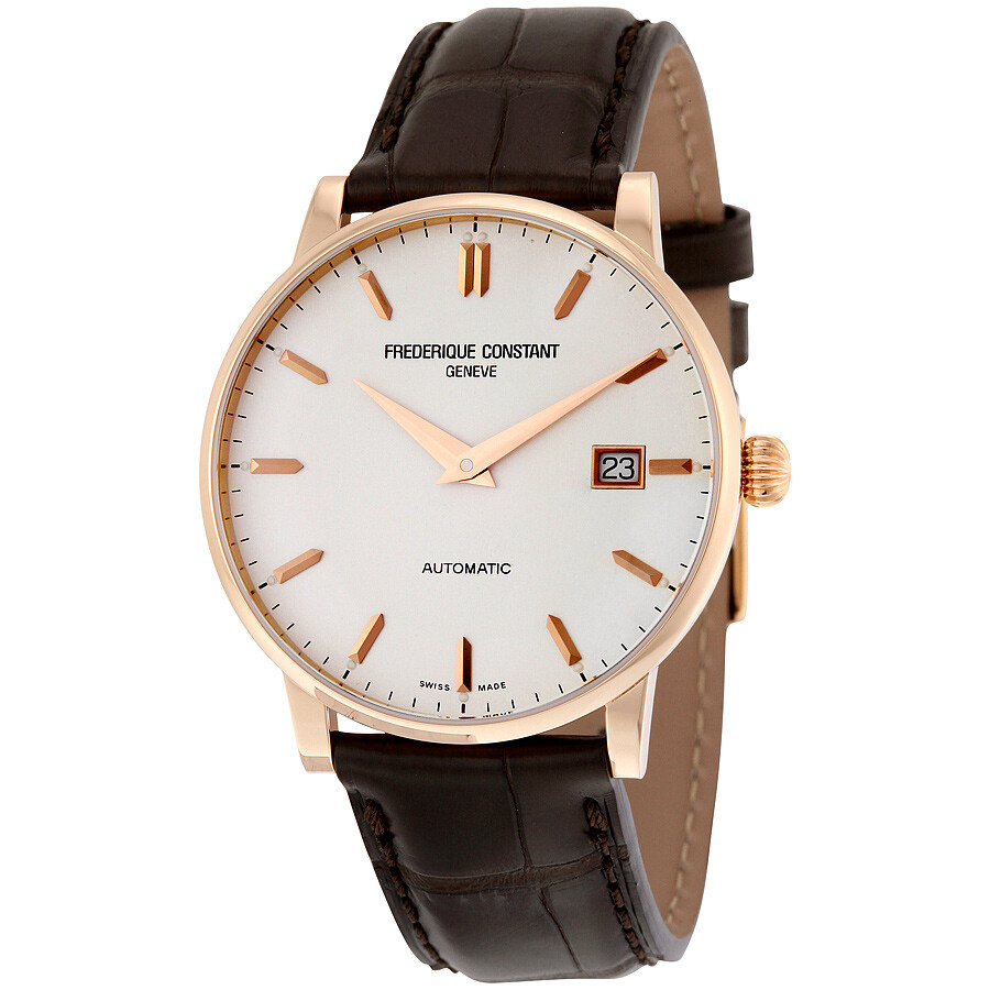 Frederique Constant Slimline Automatic Silver Dial 18k Rose