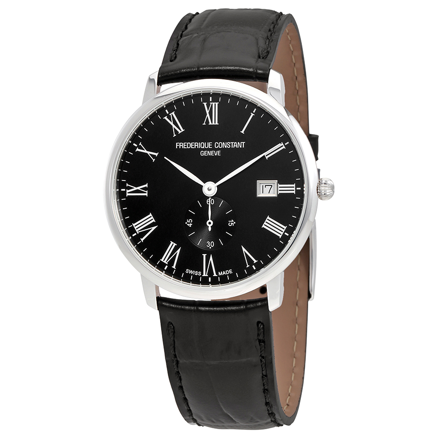 Frederique Constant Slimline Black Dial Men's Watch FC-245BR5S6