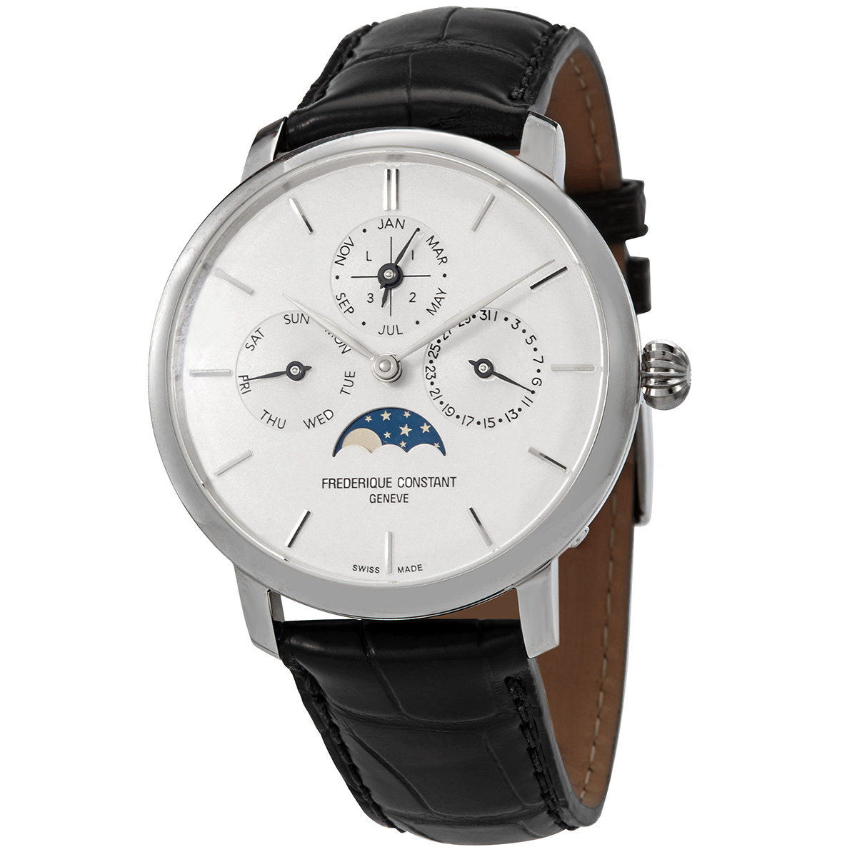 Frederique Constant Slimline Perpetual Moon Phase Automatic Men's Watch 775S4S6