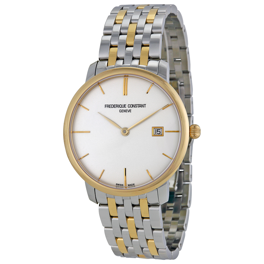 Frederique Constant Slimline Automatic Silver Dial Two-tone Steel Men's Watch FC-306V4S3B2