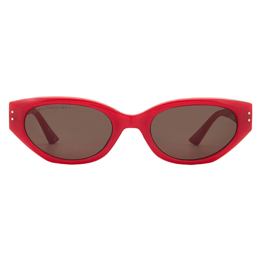 French Connection Fc 25 54 Red Smoke Cat Eye Ladies Sunglasses 10269917.lts Red In Red