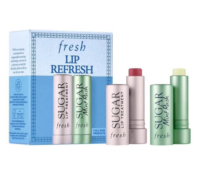 Fresh Ladies  Lip Re Set Contains: Lip Slt Duo (slt R Stick Sugar Rose & Sugar Mint Rush G In Transparent