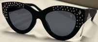 Frye Smoke Cat Eye Ladies Sunglasses 10262159.fry Blksmk 58 In Black