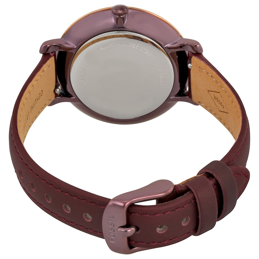 Fossil Jacqueline Wine Dial Ladies Watch ES4099 Jacqueline Fossil
