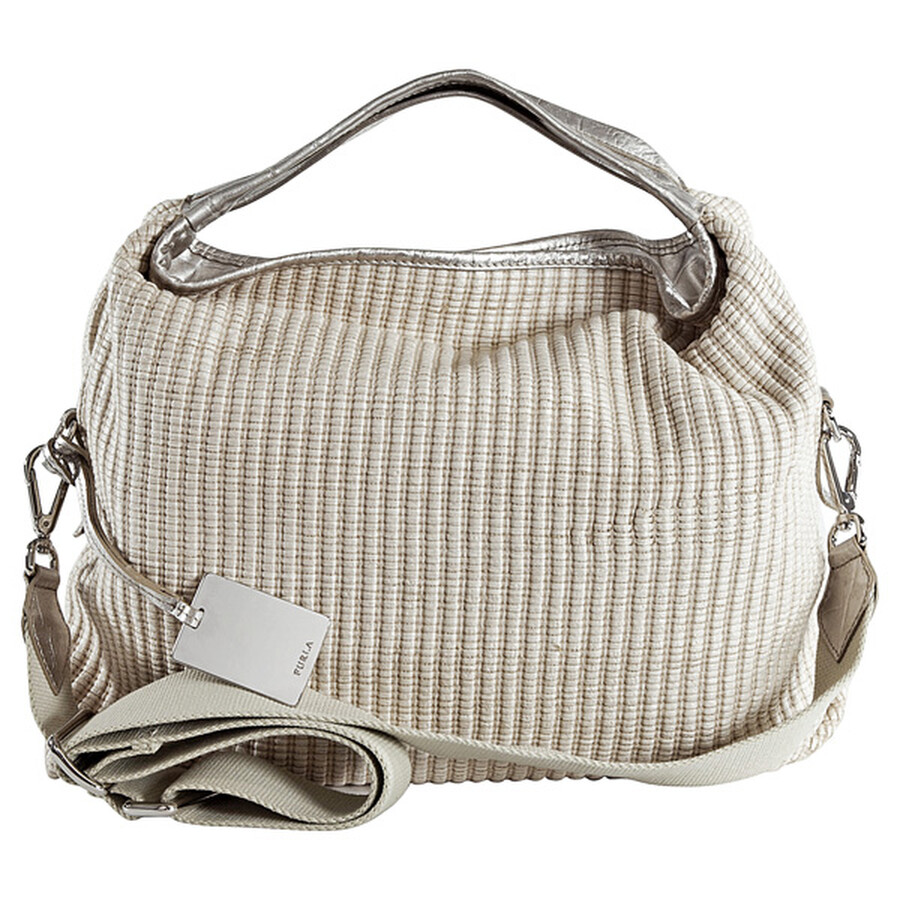 beige furla bag