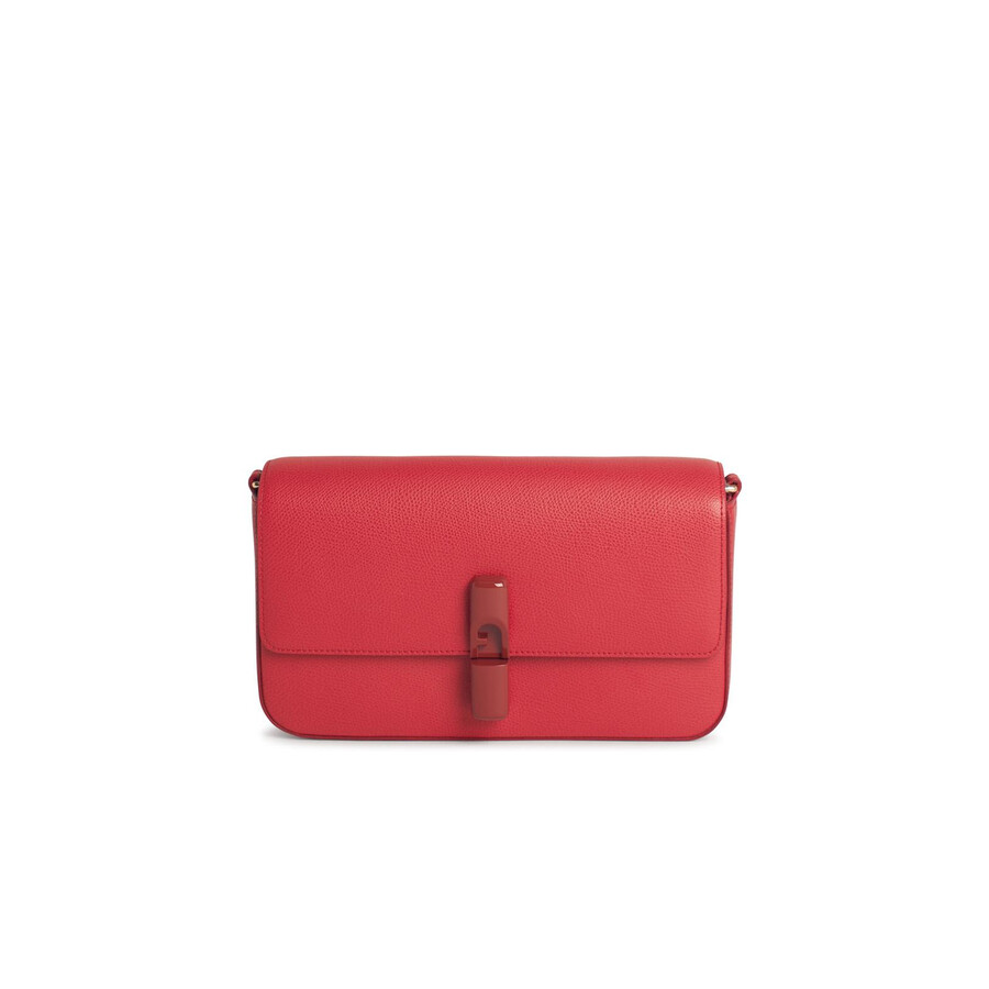 Furla Iride Small Red Leather Crossbody Bag In Red