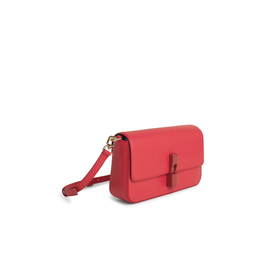 Furla Iride Small Red Leather Crossbody Bag In Red