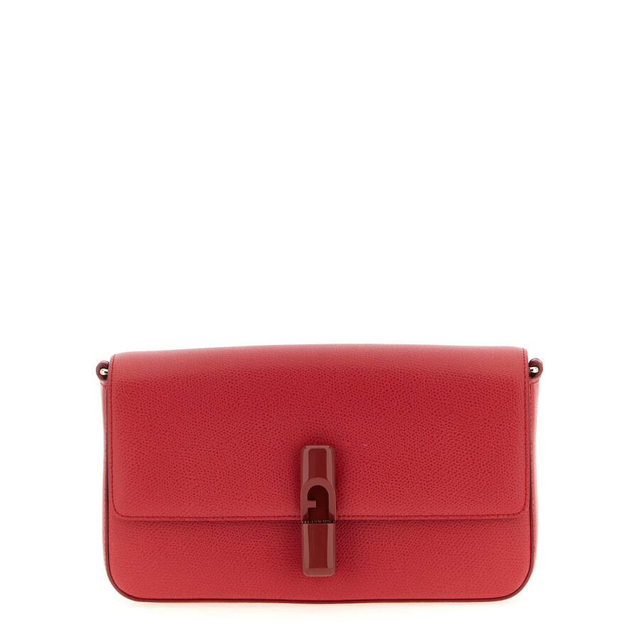 Furla Iride Small Red Leather Crossbody Bag