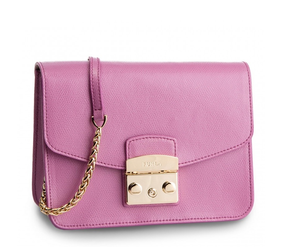 Furla Ladies Metropolis S Leather Crossbody Bag In Azalea F 993736