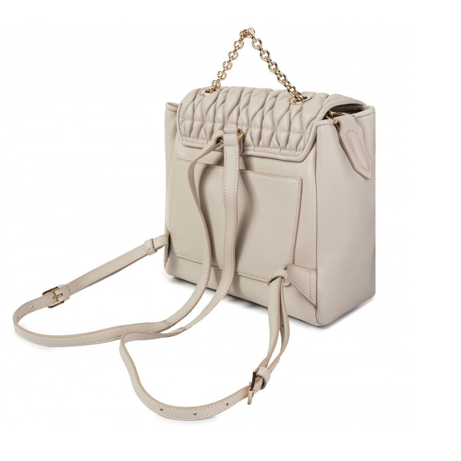 Furla Ladies Pin Cometa S Leather Backpack In Perla E