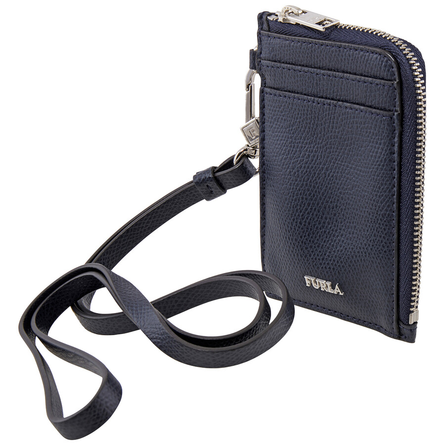 Furla Men's Blue Marte Leather Badge Holder 938134PS96ATTB1U