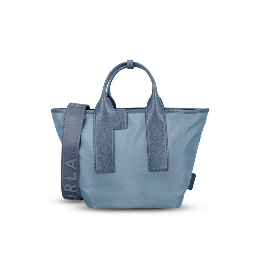Furla Tote Bag With Detachable Strap And Handles In Blue